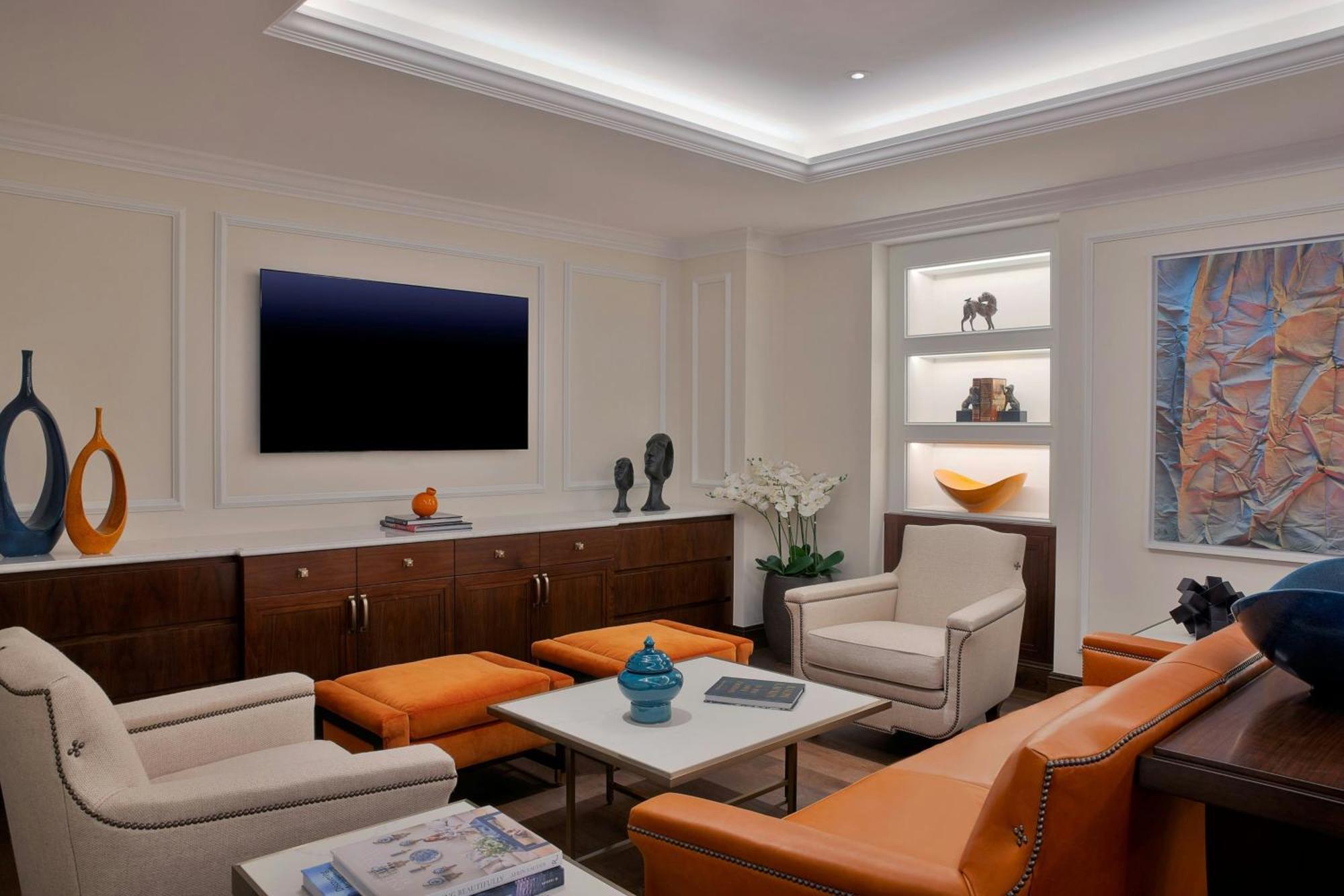 The Ritz-Carlton, Amman Hotel Екстериор снимка A living room with indirect lighting